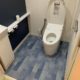 デニム生地風の床材を使ったトイレの床張り替え
