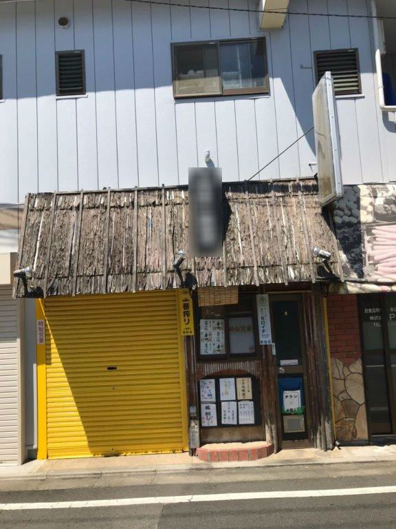 庇屋根の新規葺き替え前