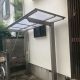 ネスカFミニ設置完了後のサイクルポート全景｜玄関前に雨除け屋根を新設した様子