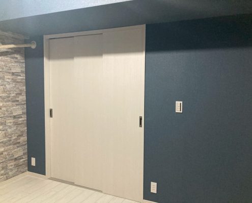 東京都大田区マンション 洋室クローゼットリフォーム施工後 引き戸へ変更した一体型収納